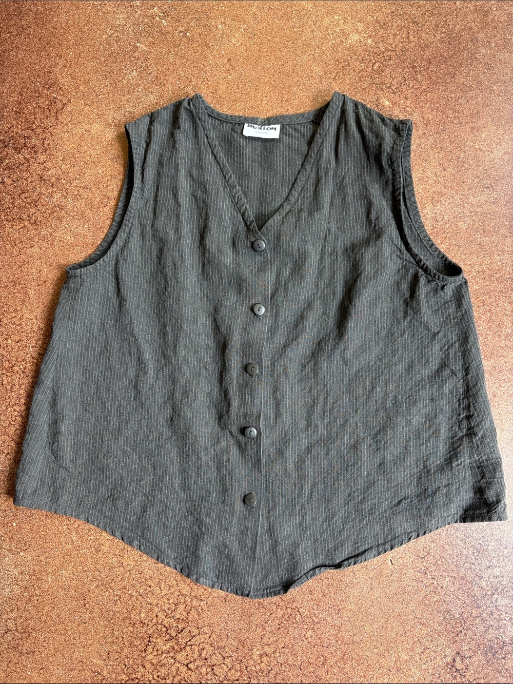 Motion rayon/linen vest/waistcoat
